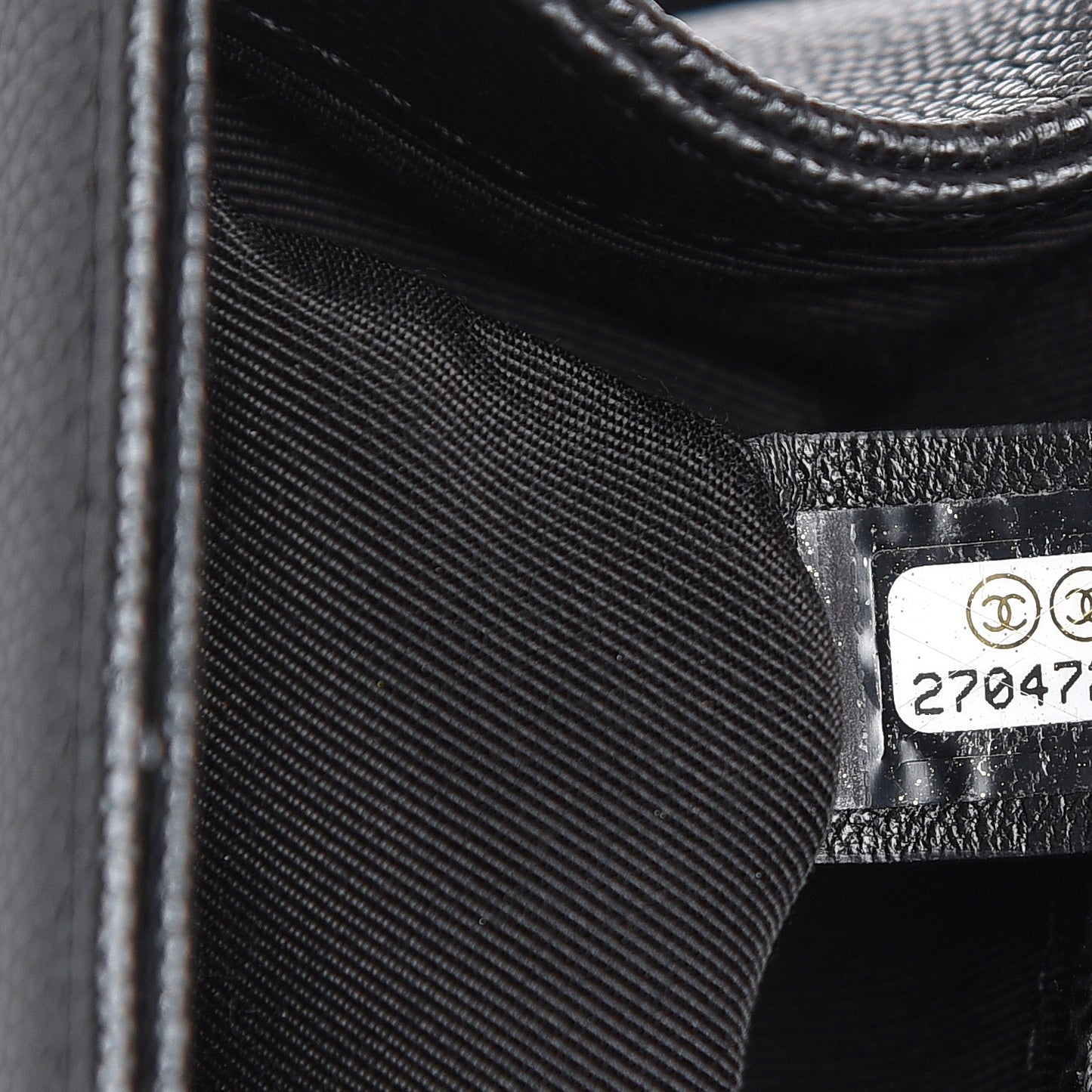 Caviar Quilted Small Boy Flap Black