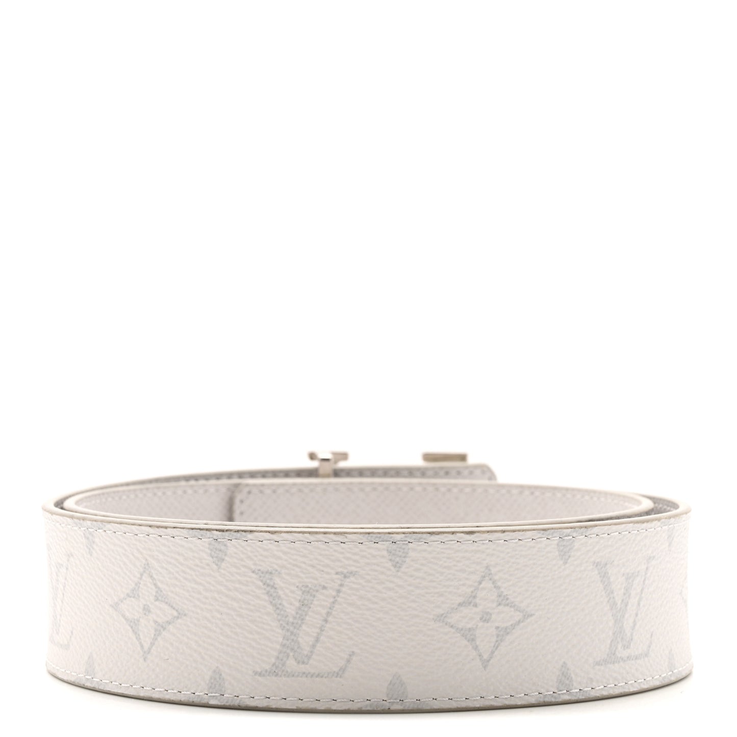 Taiga Monogram 40mm LV Initiales Belt 85 34 White