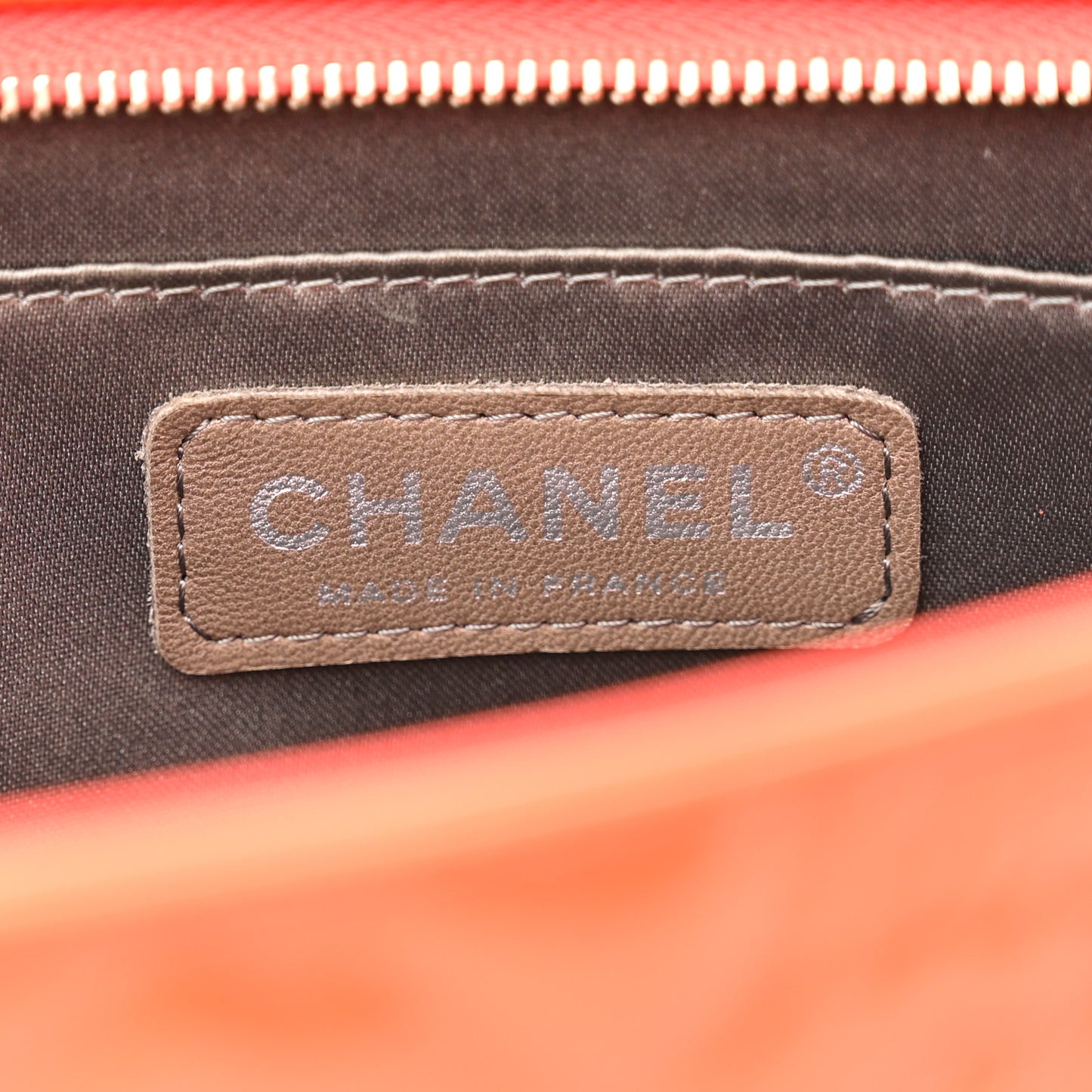 Patent Calfskin Lucky Symbols Pochette Coral