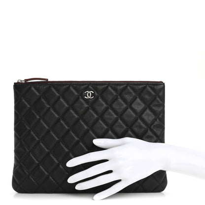 Chanel Caviar Quilted Medium Cosmetic Case Black 2 of 11