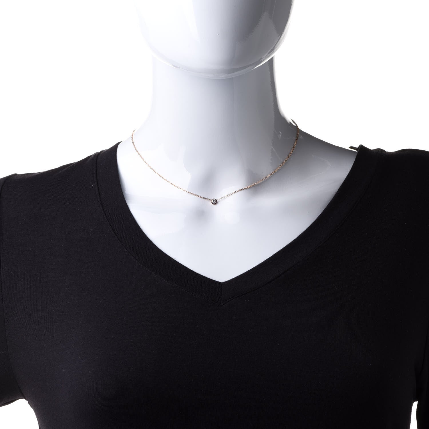 Cartier 18K Pink Gold Diamond SM D'Amour Pendant Necklace 2 of 4
