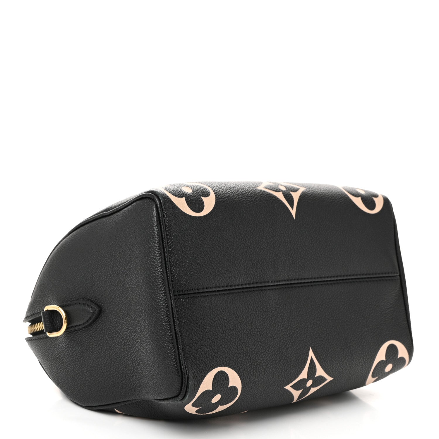 Louis Vuitton Empreinte Monogram Giant Speedy Bandouliere 25 Black Beige 4 of 10