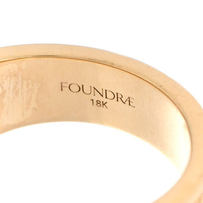 Foundrae 18K Yellow White Gold Diamond Lovestruck Pierced Initial H Ring 44 3 4 of 4