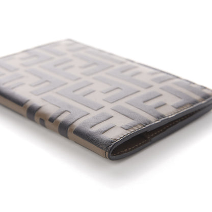 Fendi Vitello Soft Bi-Color FF 1974 Embossed Passport Cover Maya Black 7 of 8