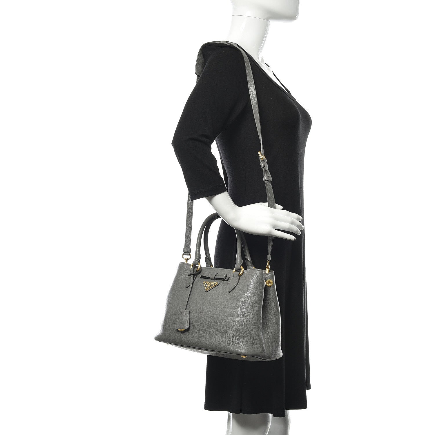 Prada Vitello Phenix Small Bag Marmo 2 of 10