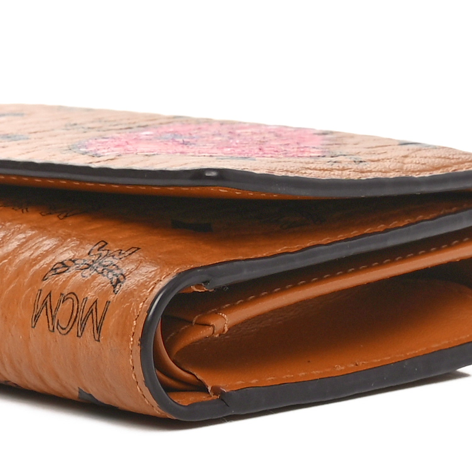MCM Visetos New Year Series Rooster Three-Fold Flap Wallet Cognac 9 of 10