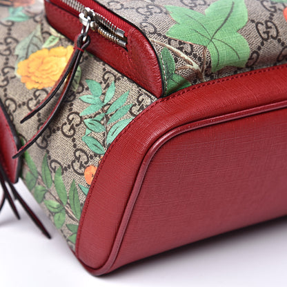Gucci GG Supreme Monogram Tian Web Small Day Backpack Beige Multicolor Red 9 of 13