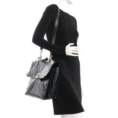Chanel Lambskin Quilted Briefcase Laptop Bag Black 2 of 15