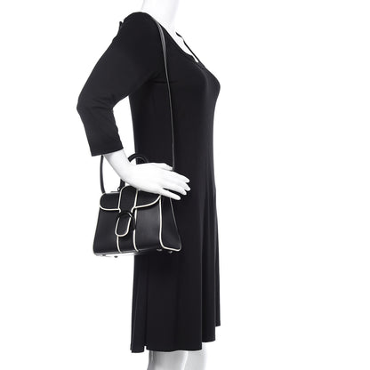 Delvaux Calfskin Illusion Piped Mini Brillant Satchel Black 2 of 9
