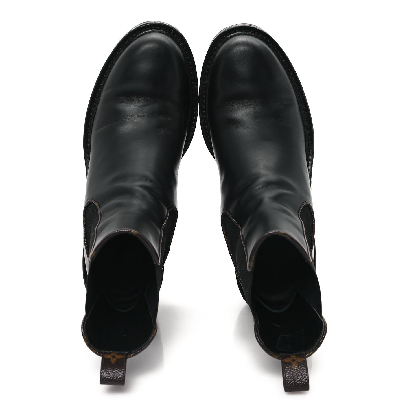 Calfskin Monogram Beaubourg Ankle Boots 40.5 Black