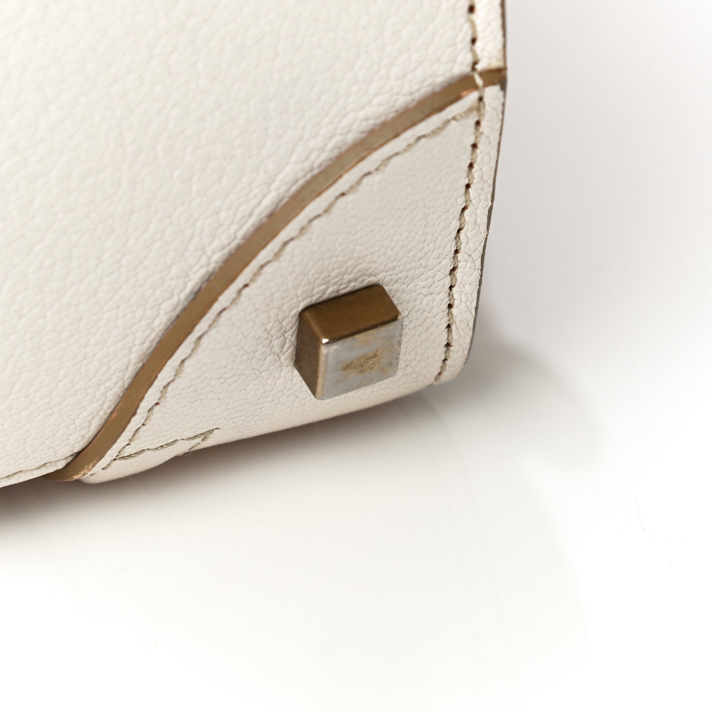 Goatskin Mini Luggage White