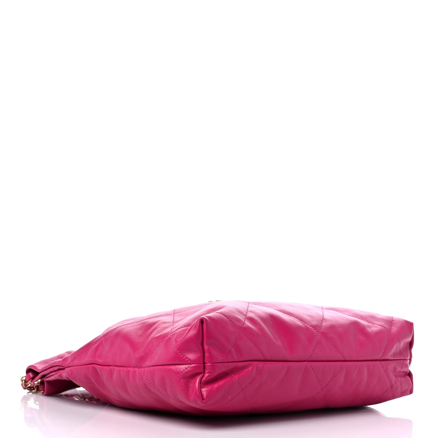 Shiny Calfskin Quilted Small Chanel 22 Fuchsia