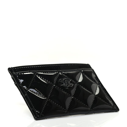 Chanel Patent Calfskin Quilted Card Holder So Black 3 of 4