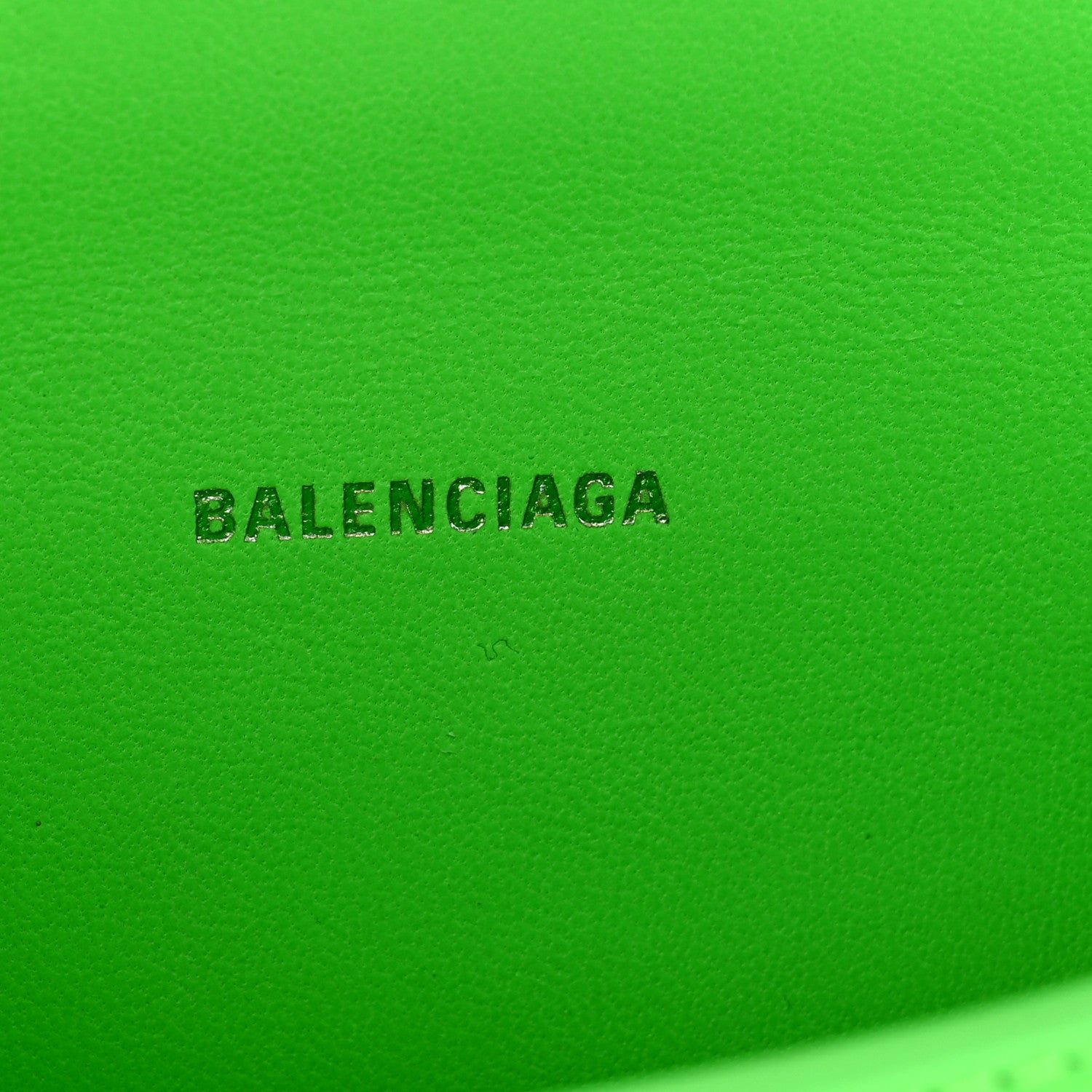 Balenciaga Shiny Box Calfskin Hourglass Top Handle Bag XS Acid Green 6 of 11