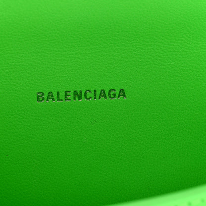 Balenciaga Shiny Box Calfskin Hourglass Top Handle Bag XS Acid Green 6 of 11