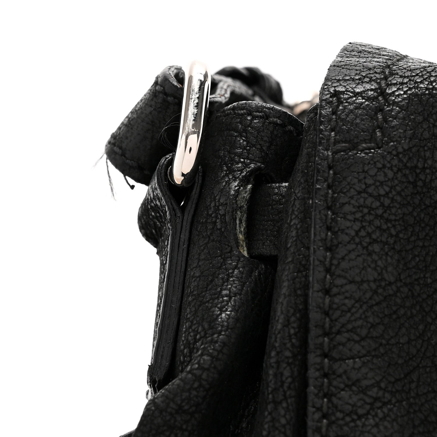 Prada Cervo Antik Easy A Foldover Pushlock Flap Shoulder Bag Black 15 of 15