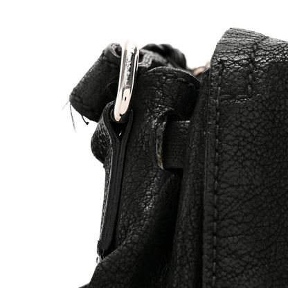 Prada Cervo Antik Easy A Foldover Pushlock Flap Shoulder Bag Black 15 of 15