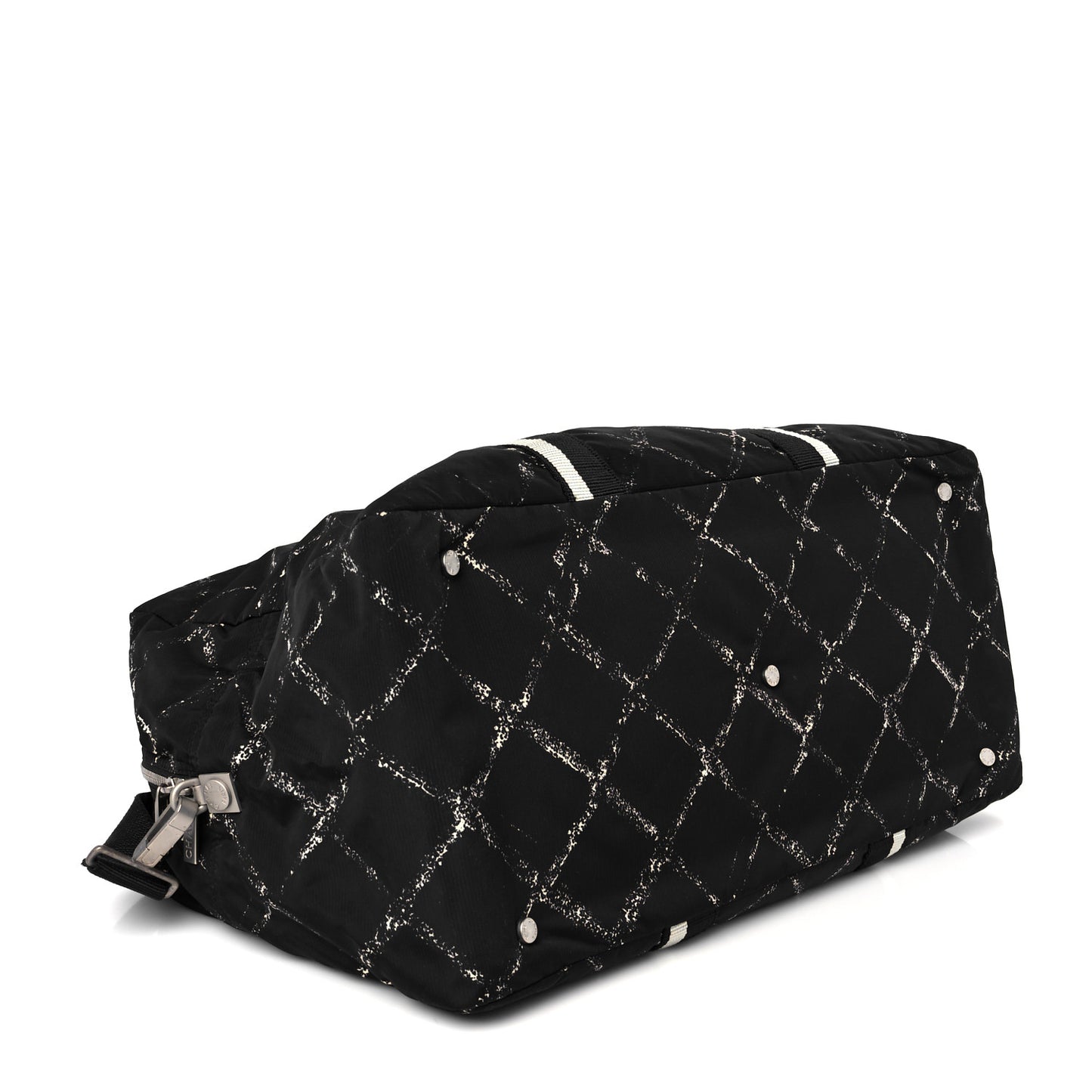 Nylon Large Travel Duffle Bag Black