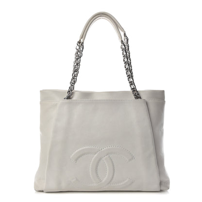 Chanel Caviar Large CC Tuck Tote Ivory 1 of 20