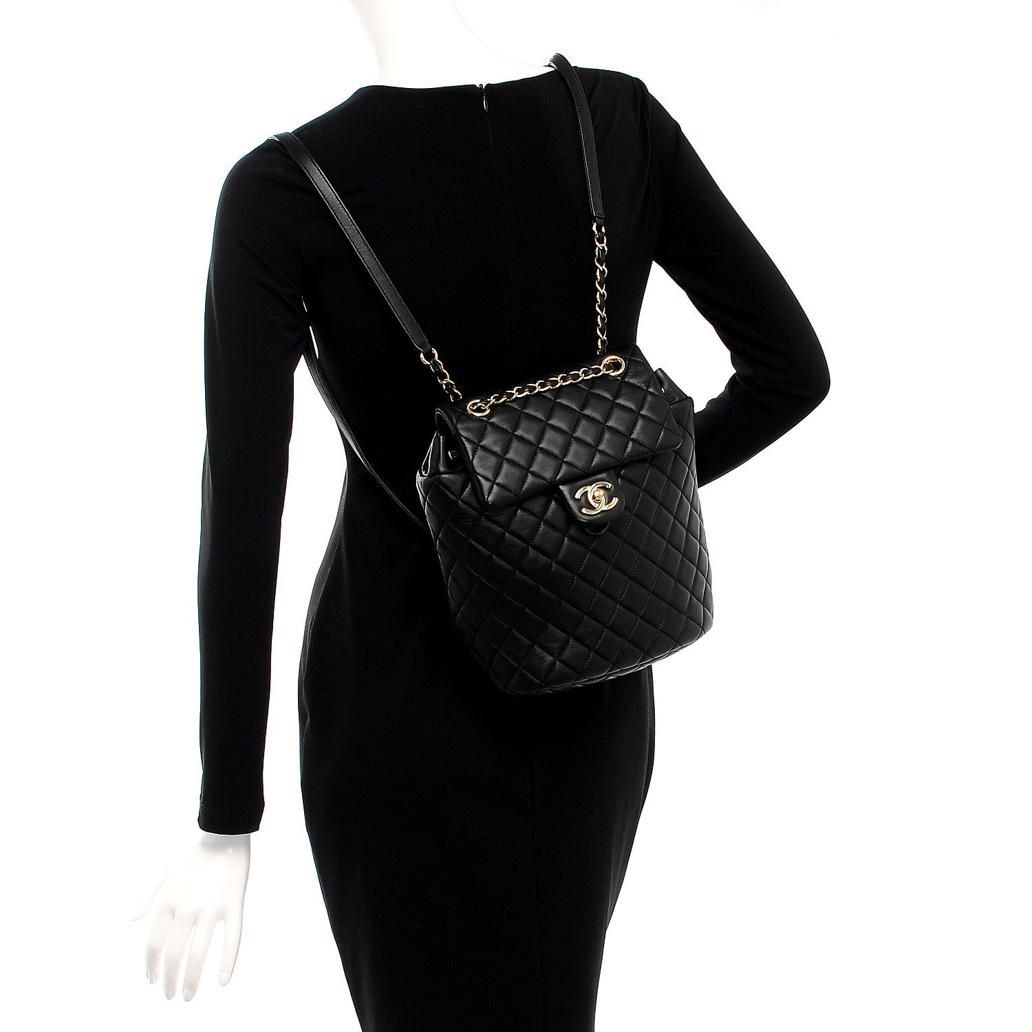 Chanel Lambskin Quilted Small Urban Spirit Backpack Black 2 of 7