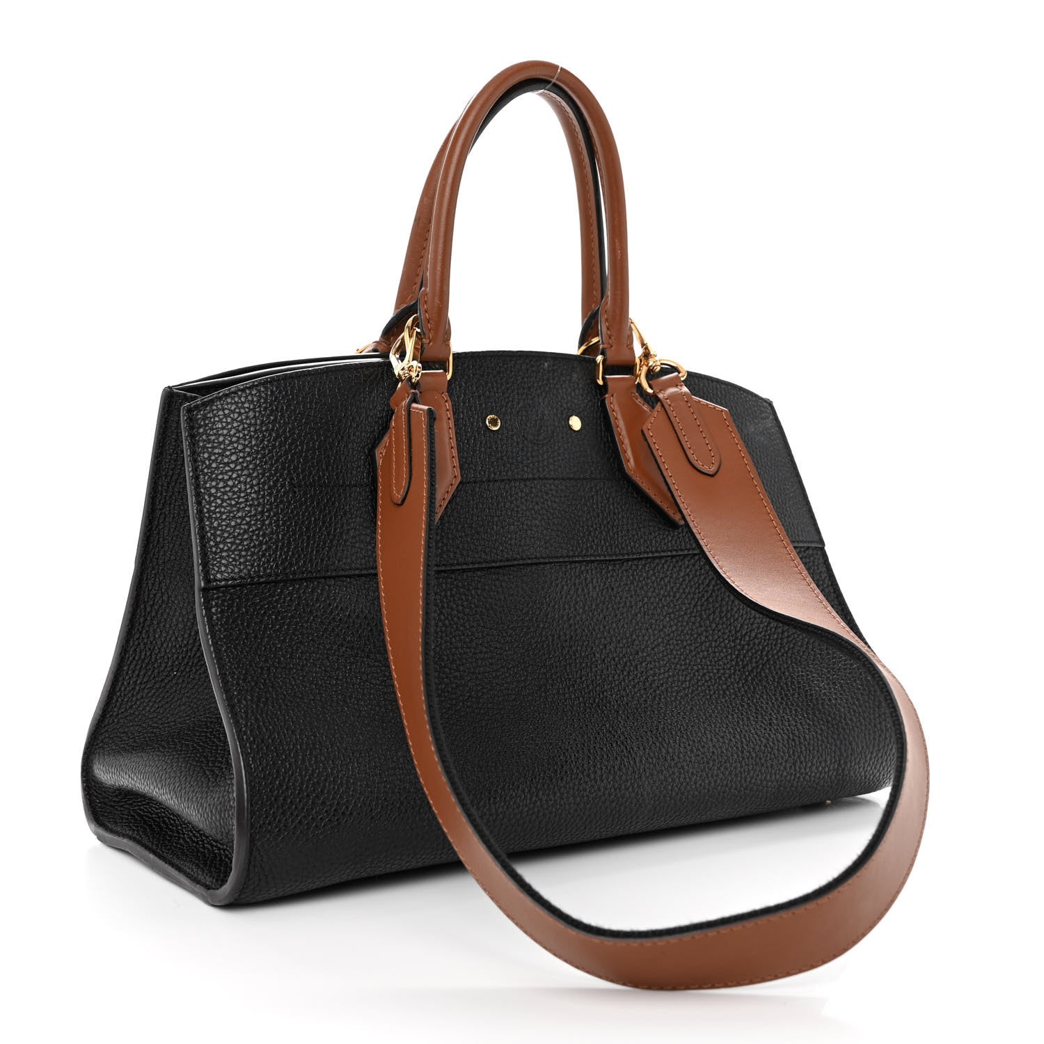 Louis Vuitton Calfskin City Steamer EW Black Gold 3 of 11