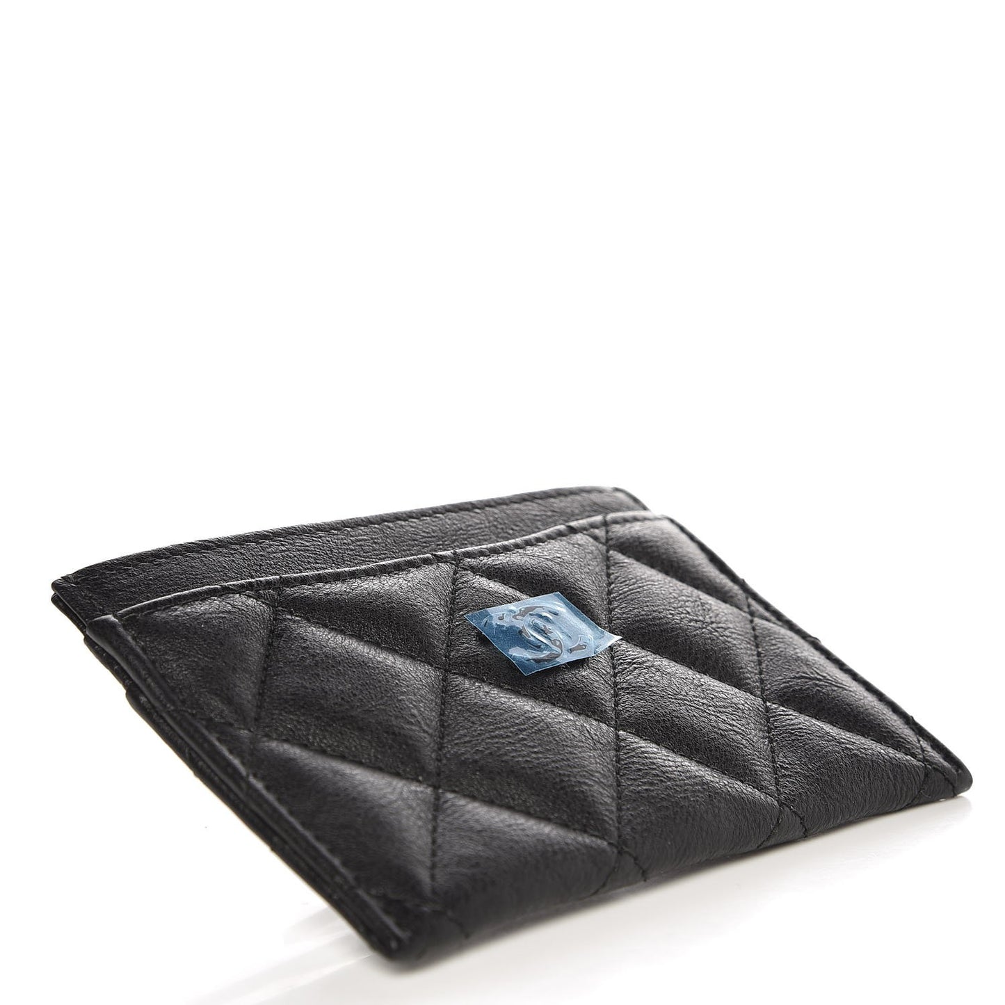 Calfskin Quilted Card Holder So Black