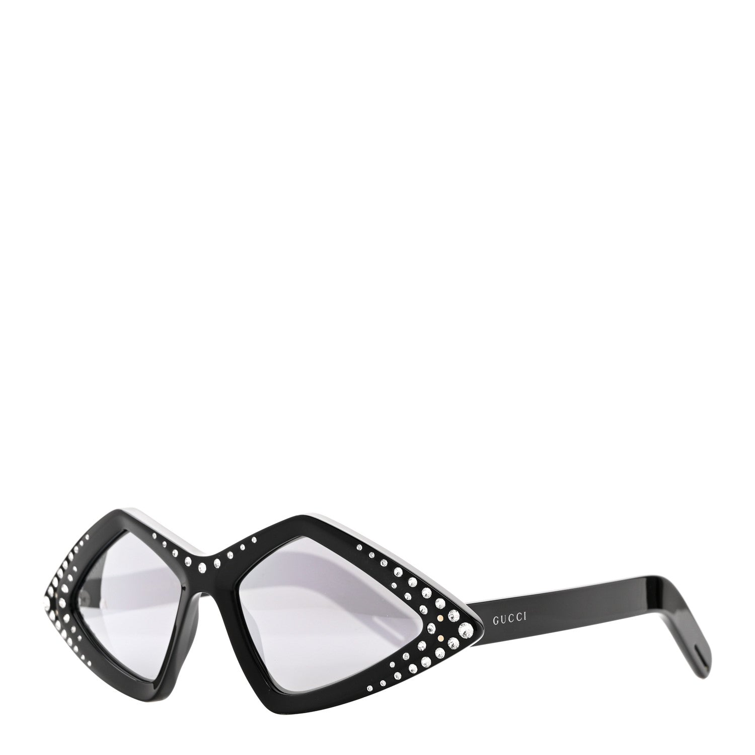 Gucci Acetate Geometric Crystal Sunglasses GG0496S Black 1 of 7