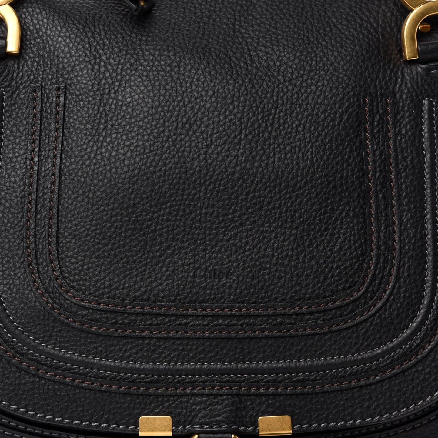 Calfskin Medium Marcie Satchel Black