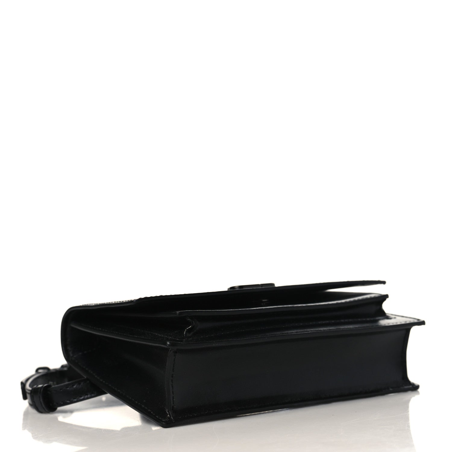 Balenciaga Shiny Box Calfskin Monochrome XS Sharp Belt Bag Black 4 of 11