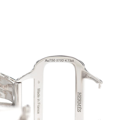 Hermes 18K White Gold Diamond TGM Alchimie Bracelet SH 5 of 7