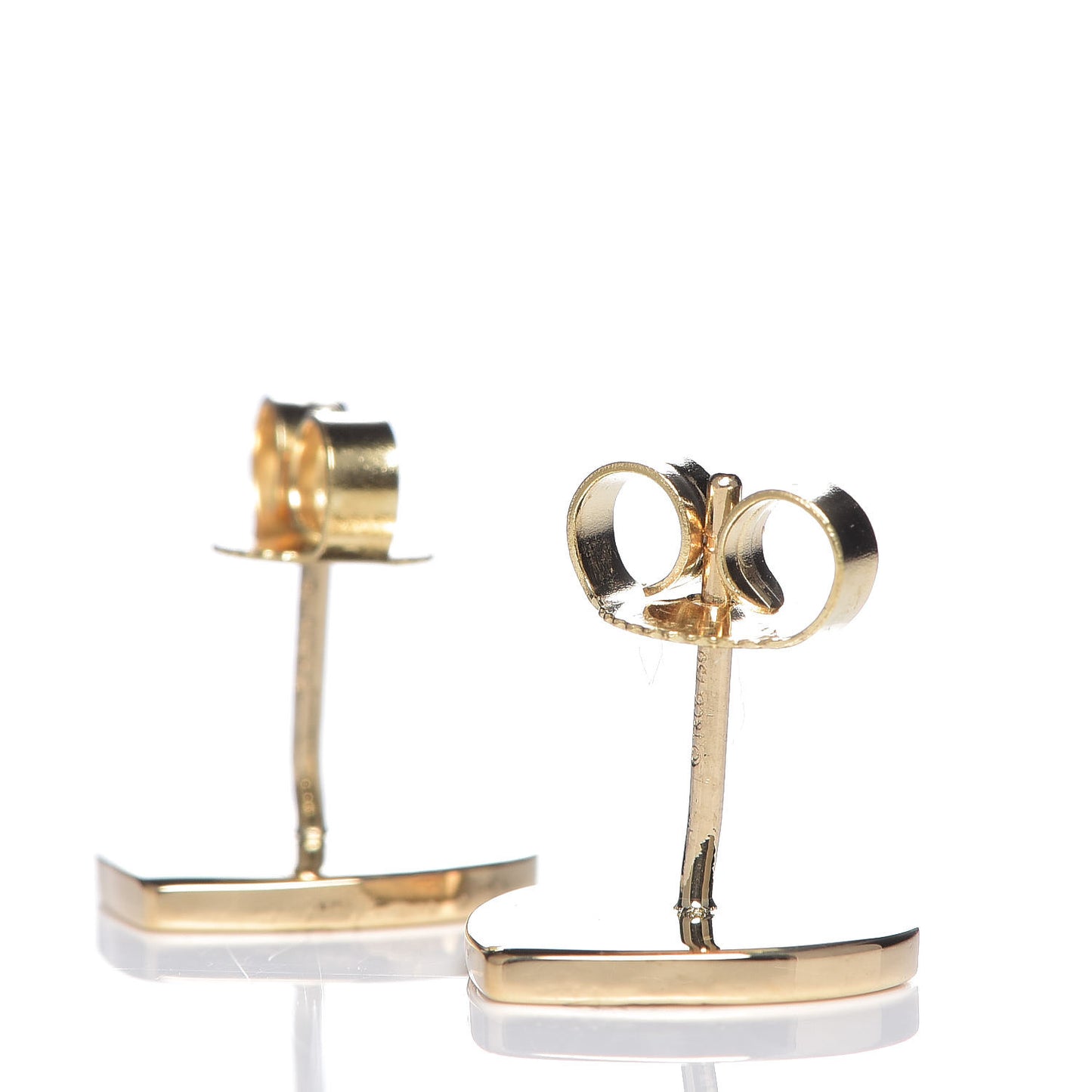 18K Yellow Gold Notes Heart Earrings