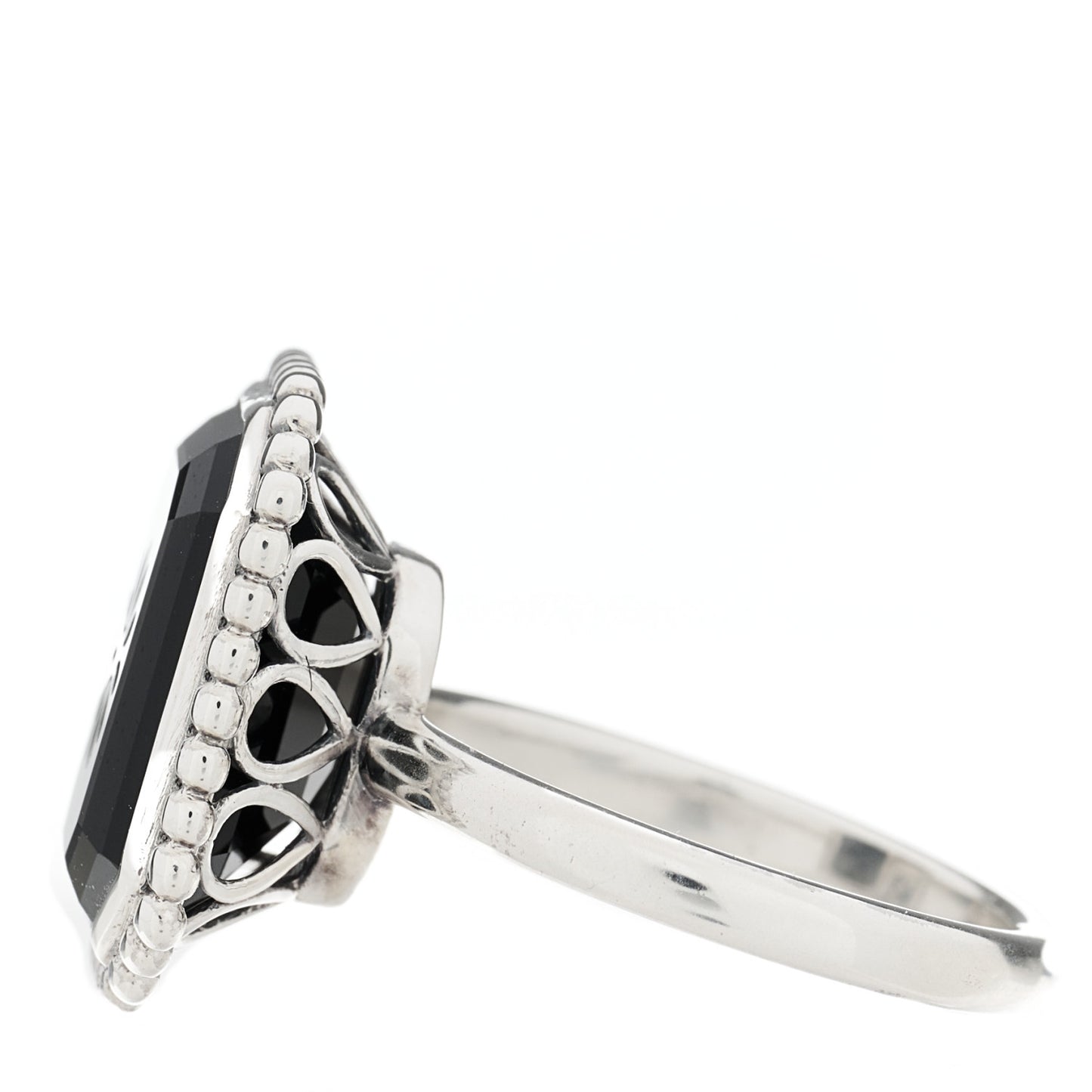 Sterling Silver Black Onyx Ziegfeld Daisy Ring 55 7.25
