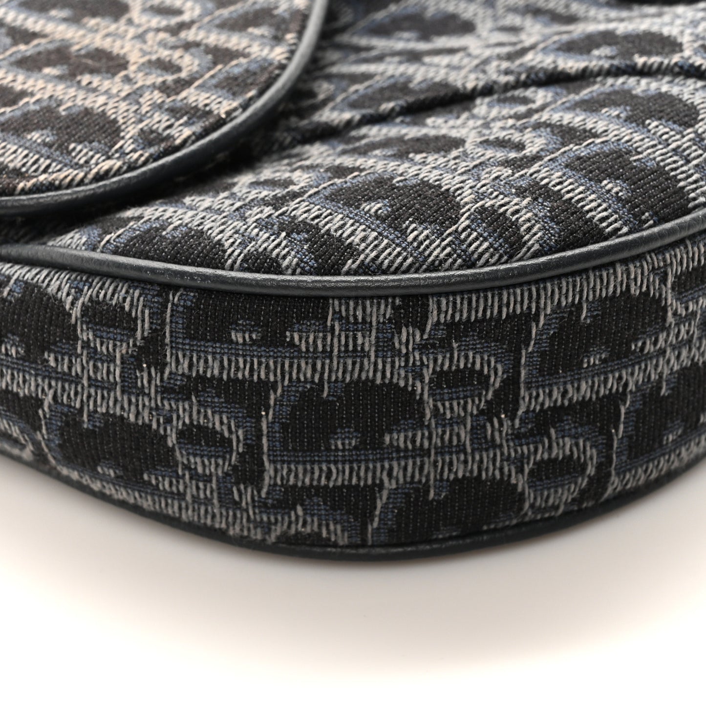 Oblique Mens Saddle Bag Black Blue