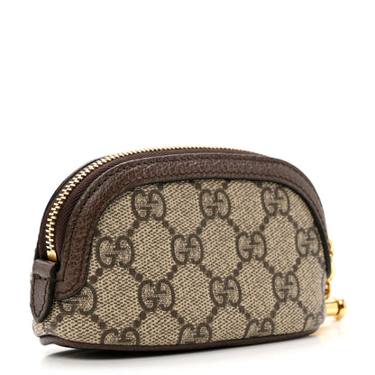Gucci GG Supreme Monogram Web Ophidia Dome Key Pouch Beige New Acero 2 of 7