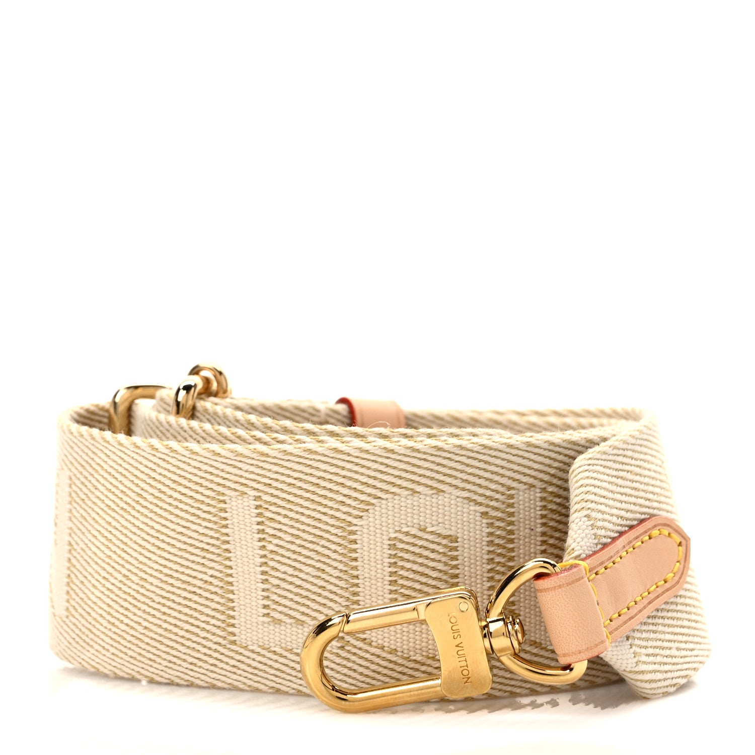 LOUIS VUITTON ストラップ ホワイト ゴールド Louis Vuitton Monogram Multi Pochette Accessories Shoulder Strap