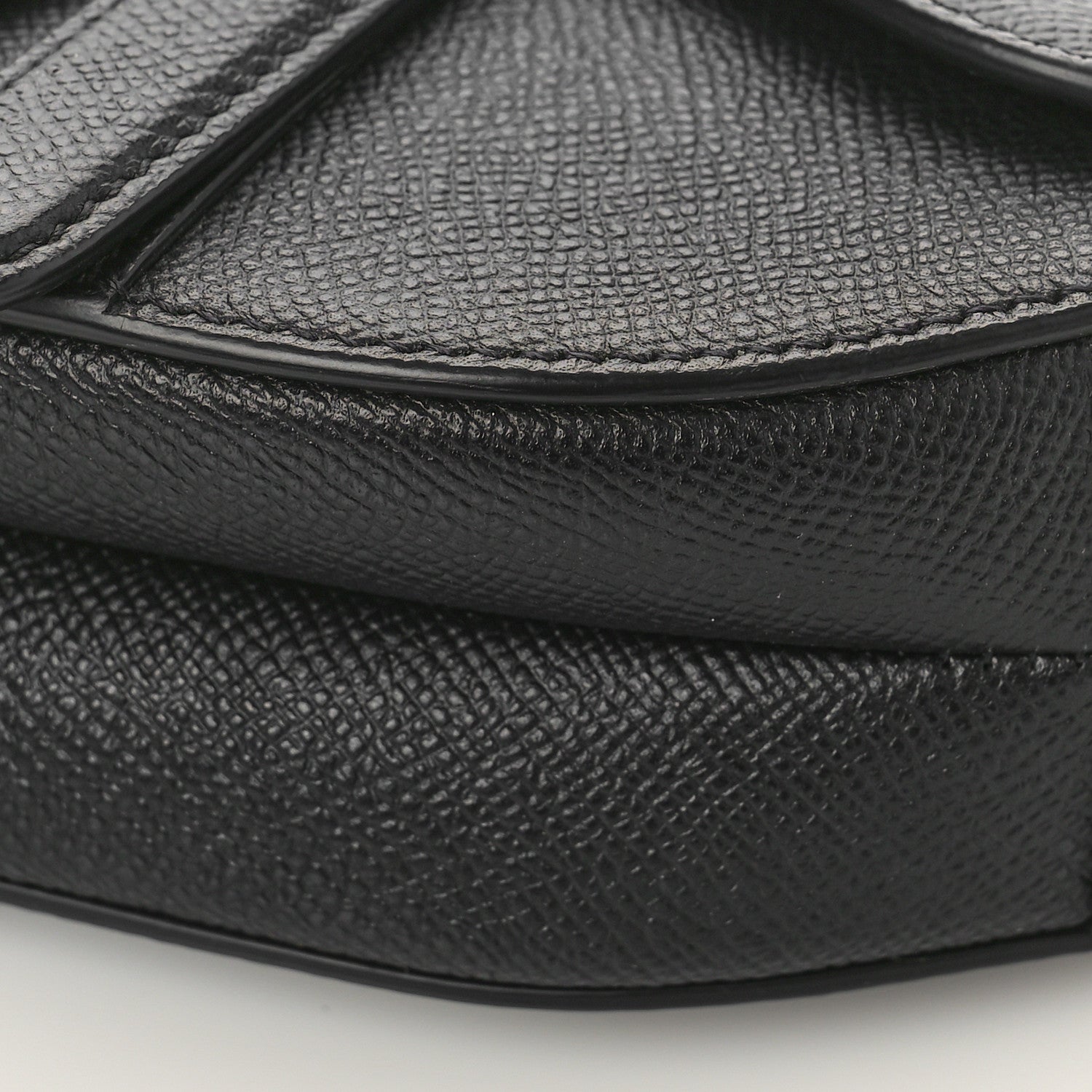 Christian Dior Grained Calfskin Mini Saddle Bag Black 8 of 8