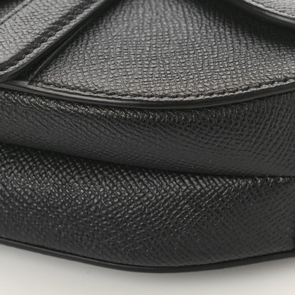Christian Dior Grained Calfskin Mini Saddle Bag Black 8 of 8