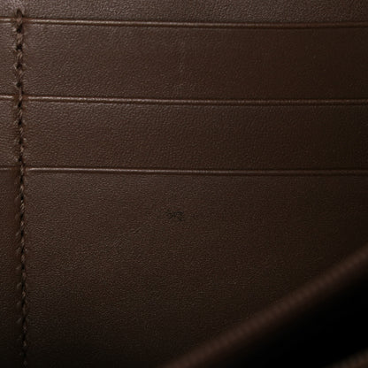 Gucci GG Supreme Monogram Web Zip Around Wallet Brown 12 of 13