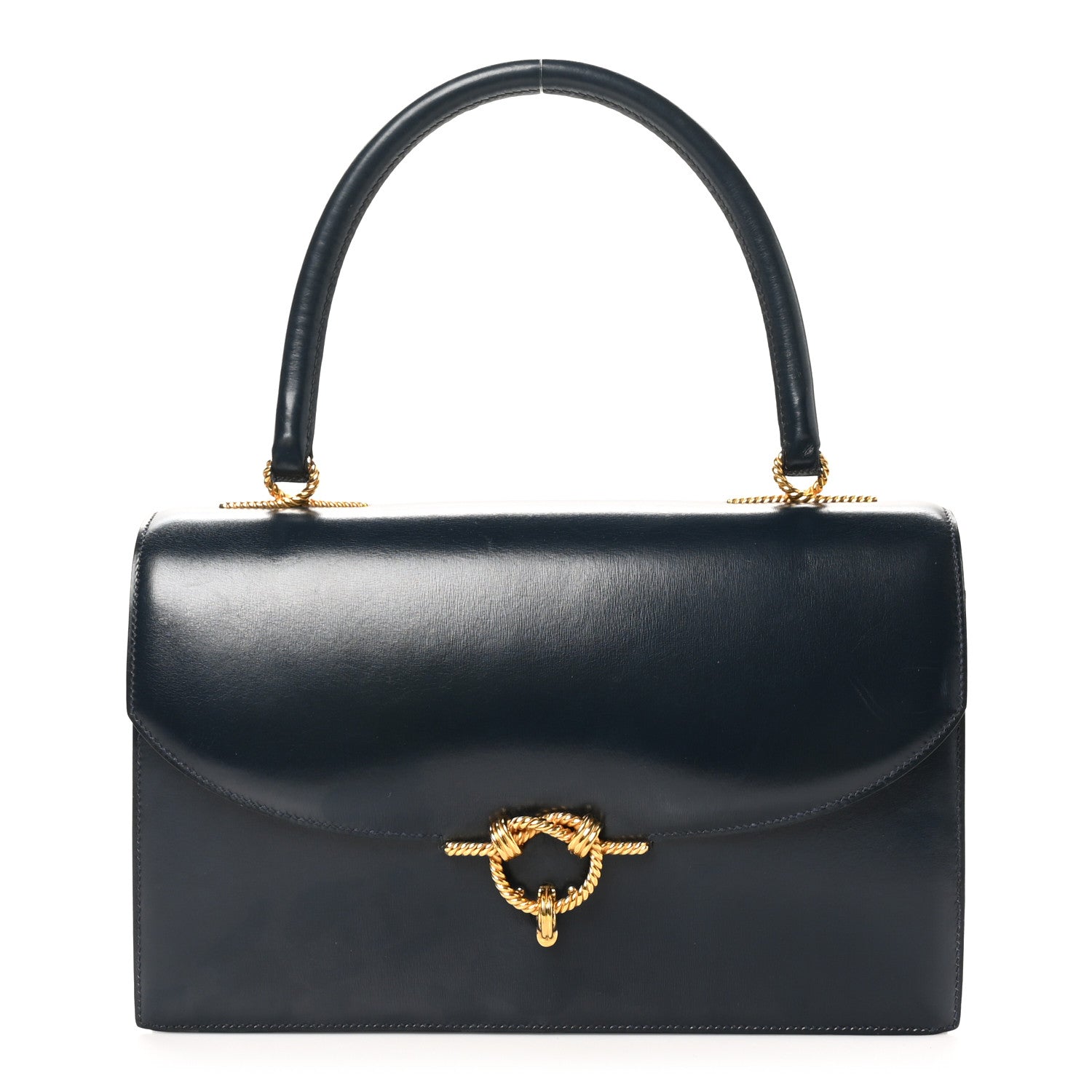 Hermes Box Sac Cordeliere Bleu Marine 1 of 11