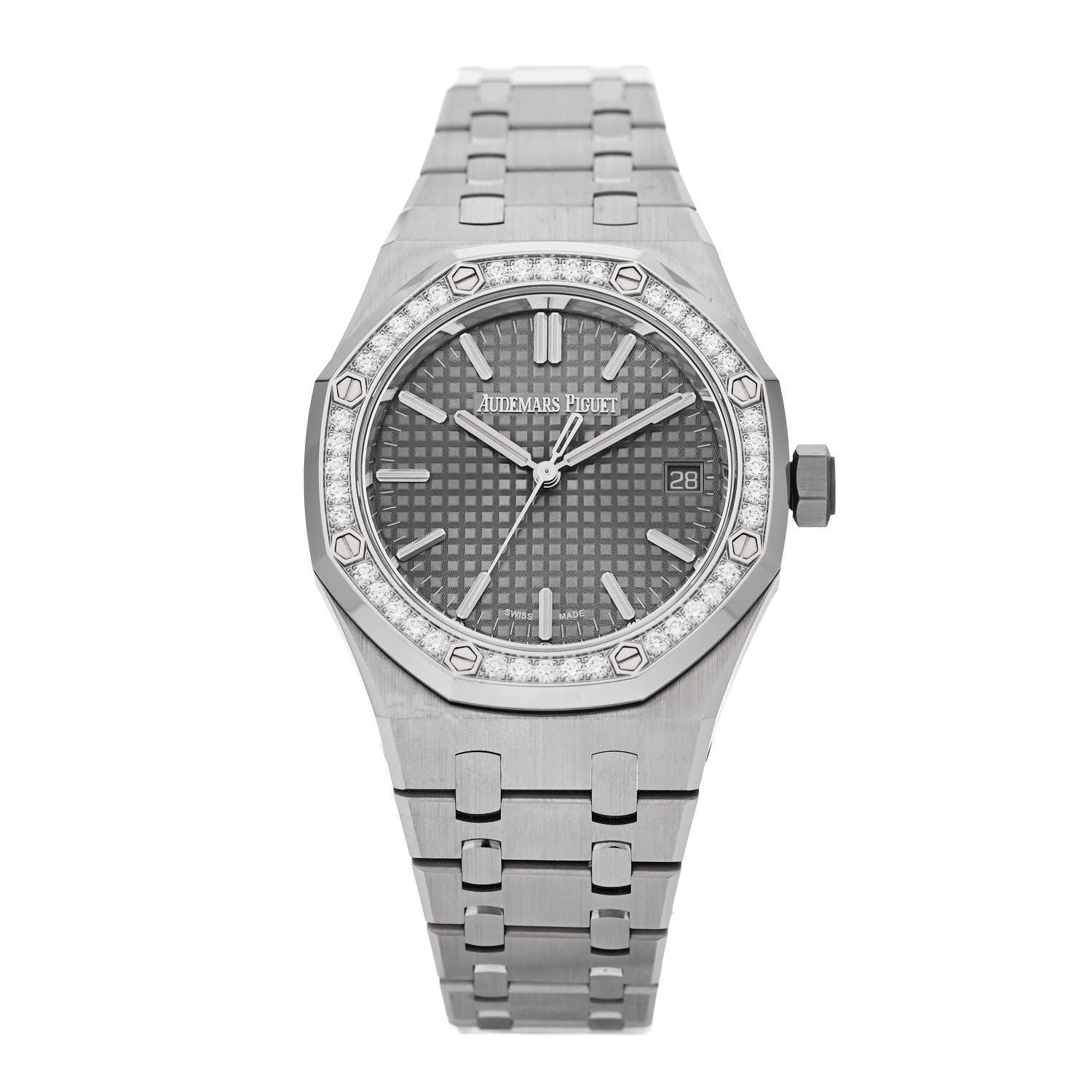 Audemars Piguet Stainless Steel Diamond 37mm Royal Oak Offshore 50th Anniversary Automatic Watch Grey 15551ST.ZZ.1356ST.03 1 of 5