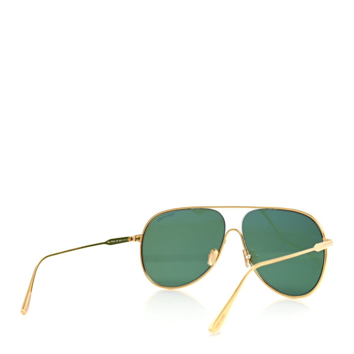 Tom Ford Metal Alec Aviator Sunglasses TF824 Gold Green 3 of 7