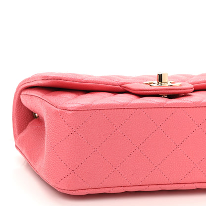 Chanel Caviar Quilted Mini Rectangular Flap Dark Pink 9 of 11