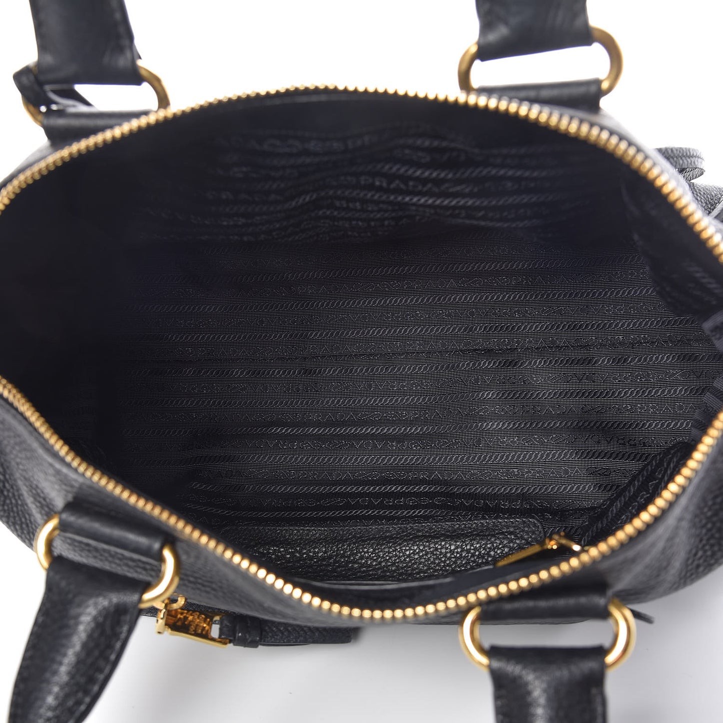 Vitello Daino Shopping Satchel Black