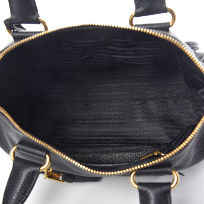 Prada Vitello Daino Shopping Satchel Black 5 of 11