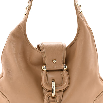 Burberry Calfskin Hillgate Hobo Beige 8 of 14