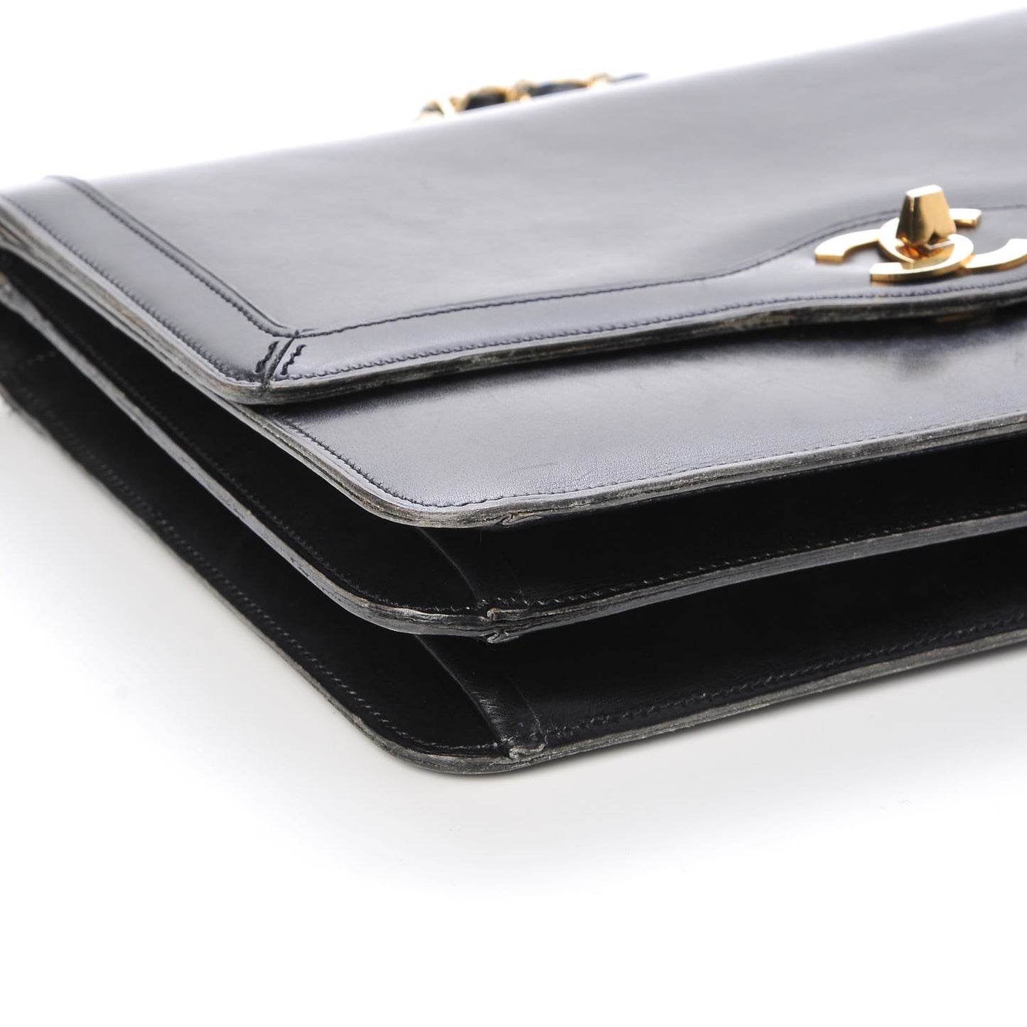 Lambskin Small Single Flap Black