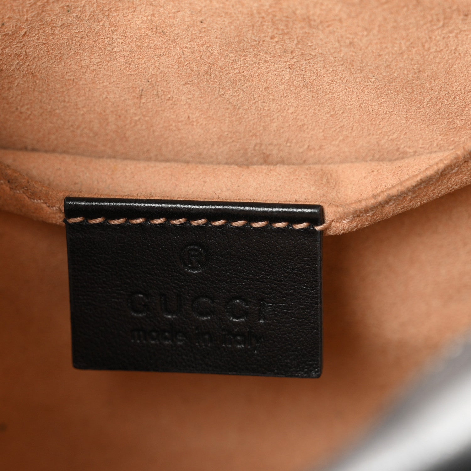 Gucci Calfskin Matelasse Mini GG Marmont Chain Shoulder Bag Black 6 of 10