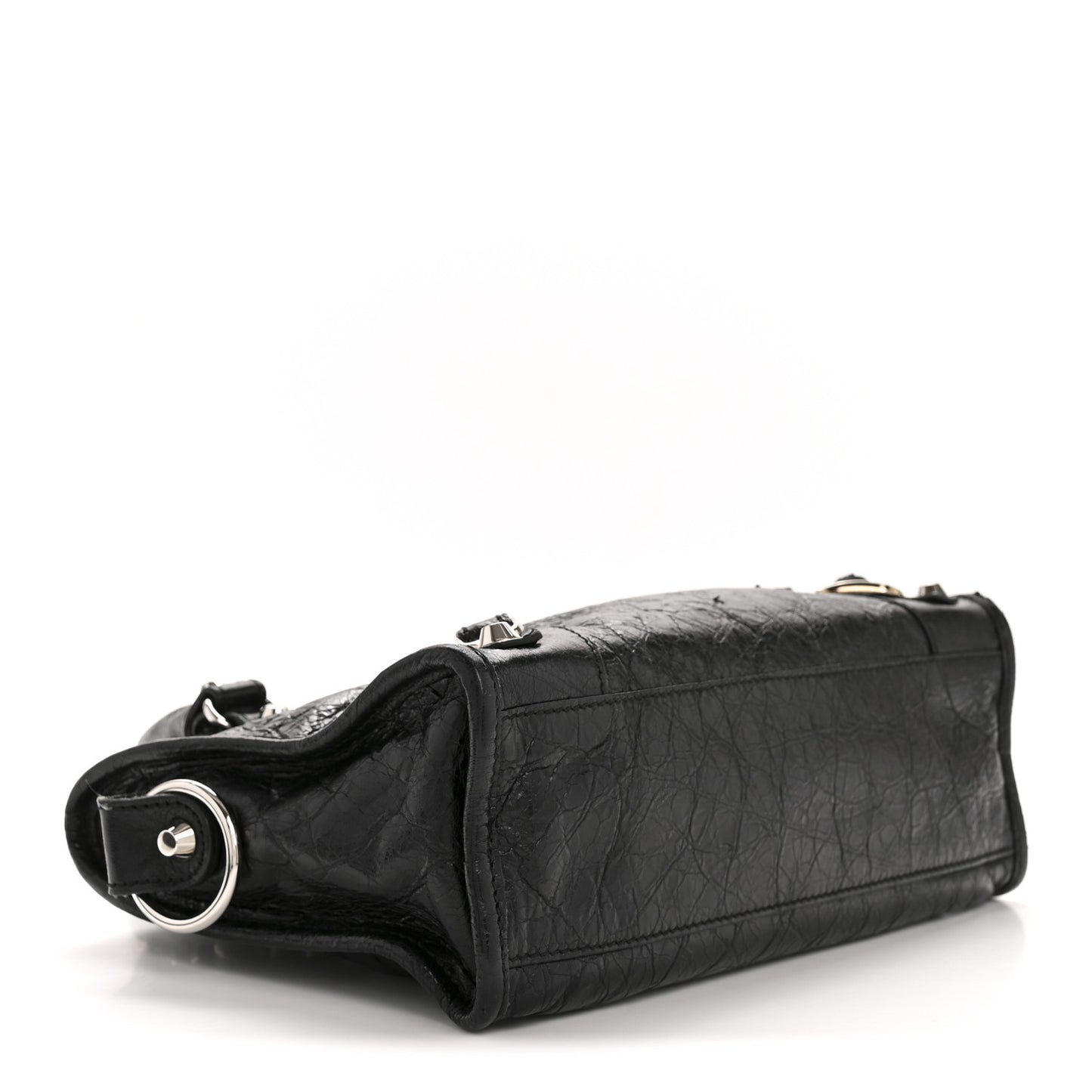 Agneau Classic Silver Hardware Mini City Black