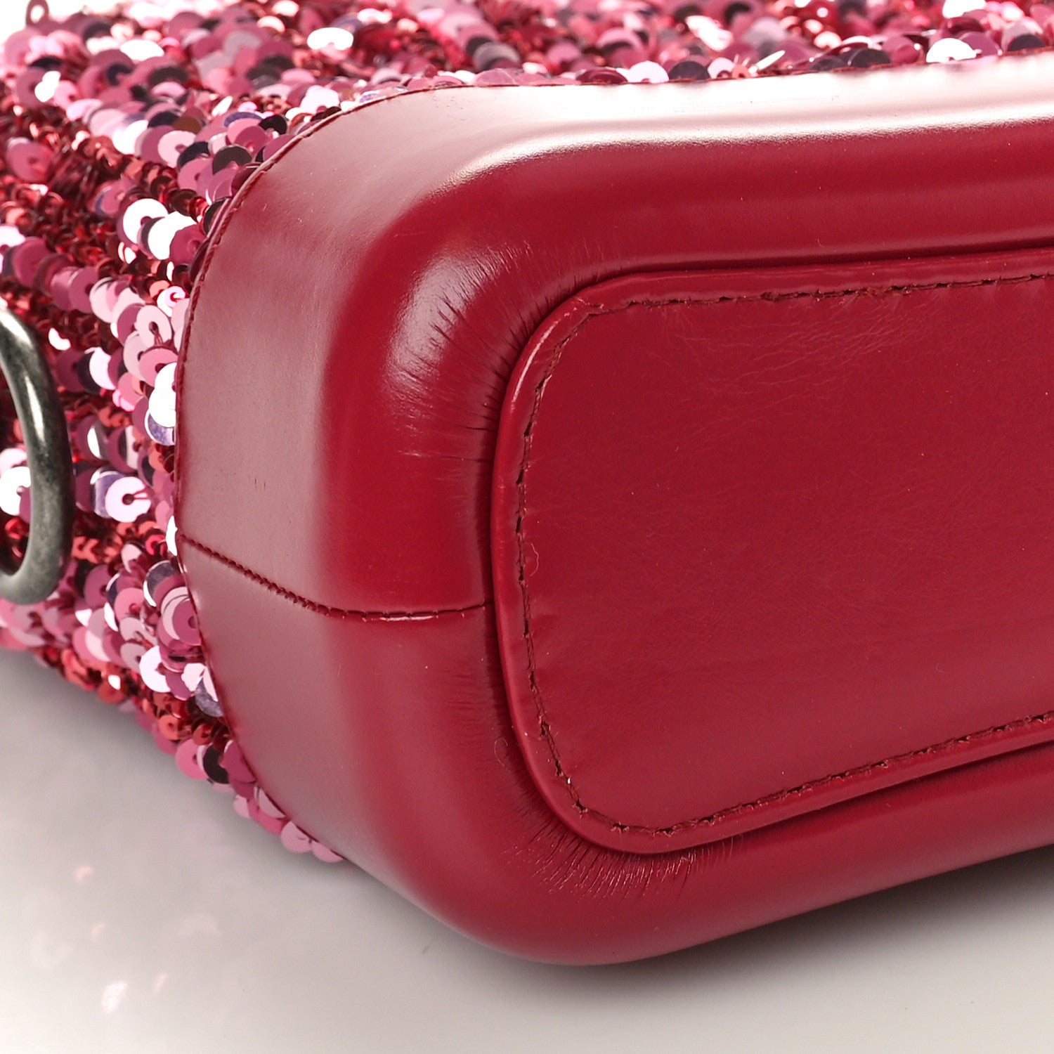 Chanel Sequin Calfskin Small Gabrielle Hobo Red 9 of 11