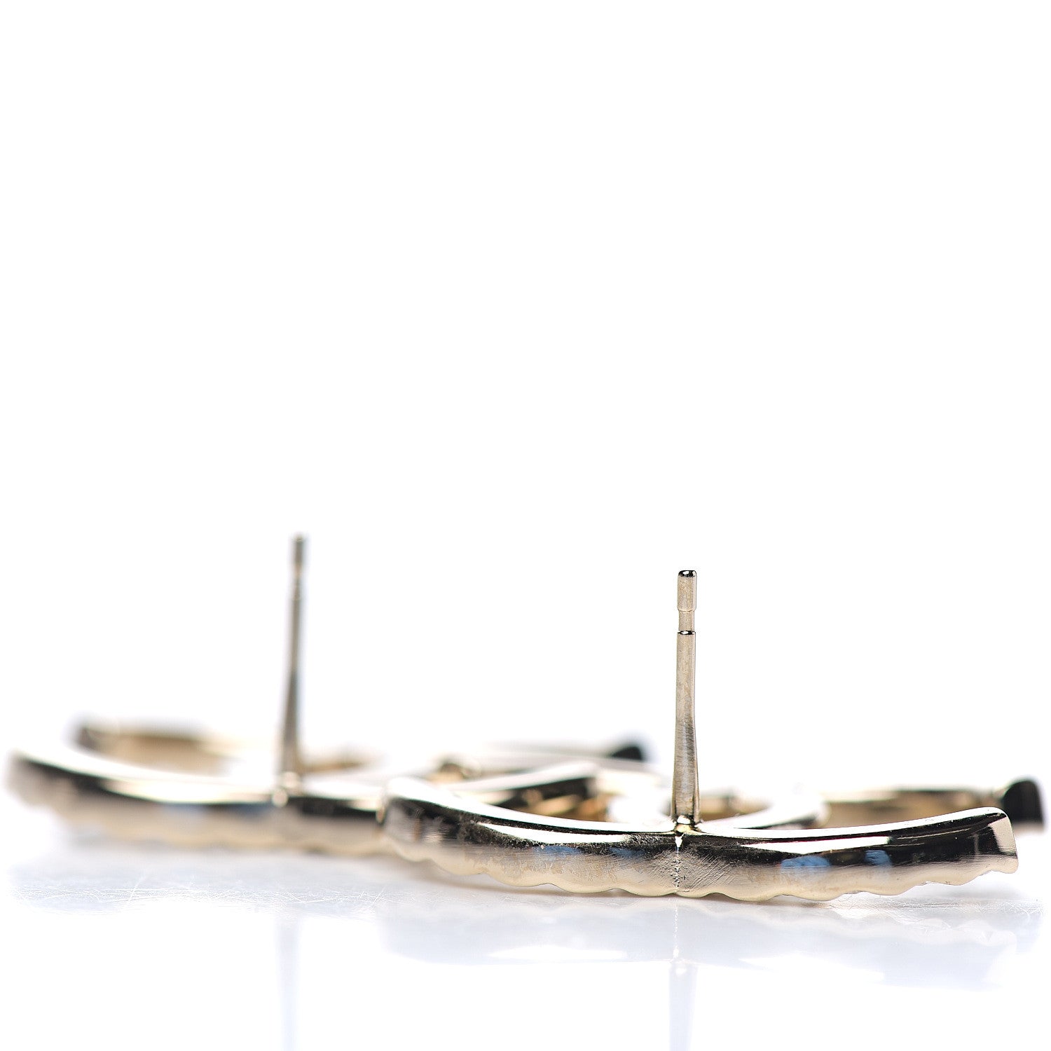 Chanel Baguette Crystal High Society CC Earrings Gold 3 of 4
